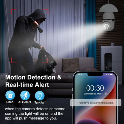 E27 Wifi Camera Bulb 3MP with Night Vision by OBA