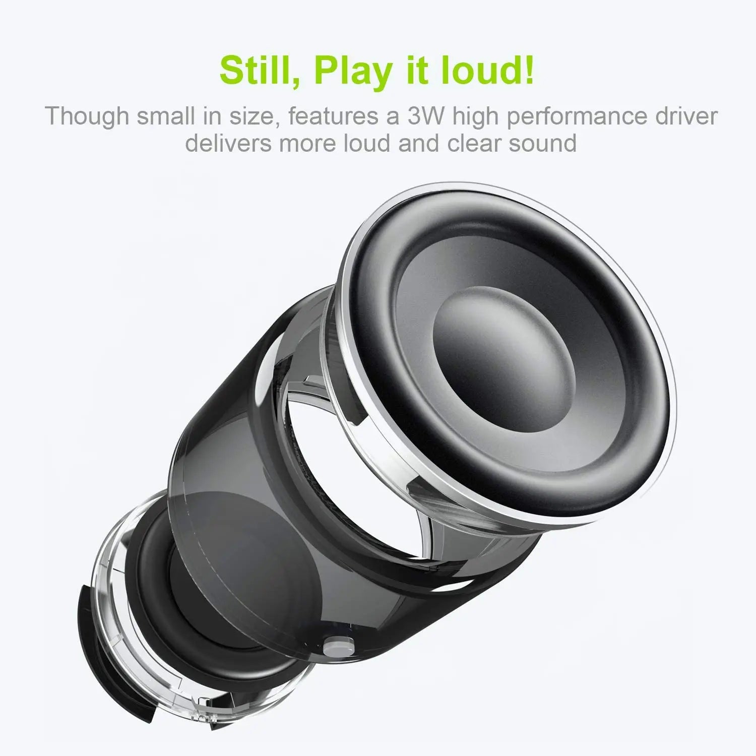 Pro Mini Bluetooth Speaker with Custom Bass Radiator by OBA