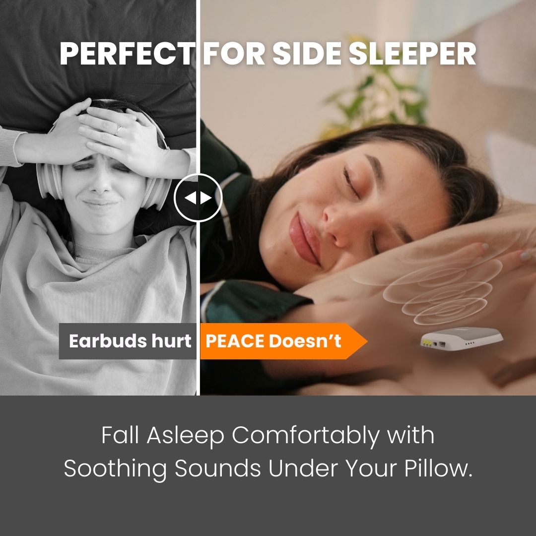 Jabees PEACE Pillow Speaker - Ultra-Thin Bone Conduction Sleep Speaker by Jabeesstore
