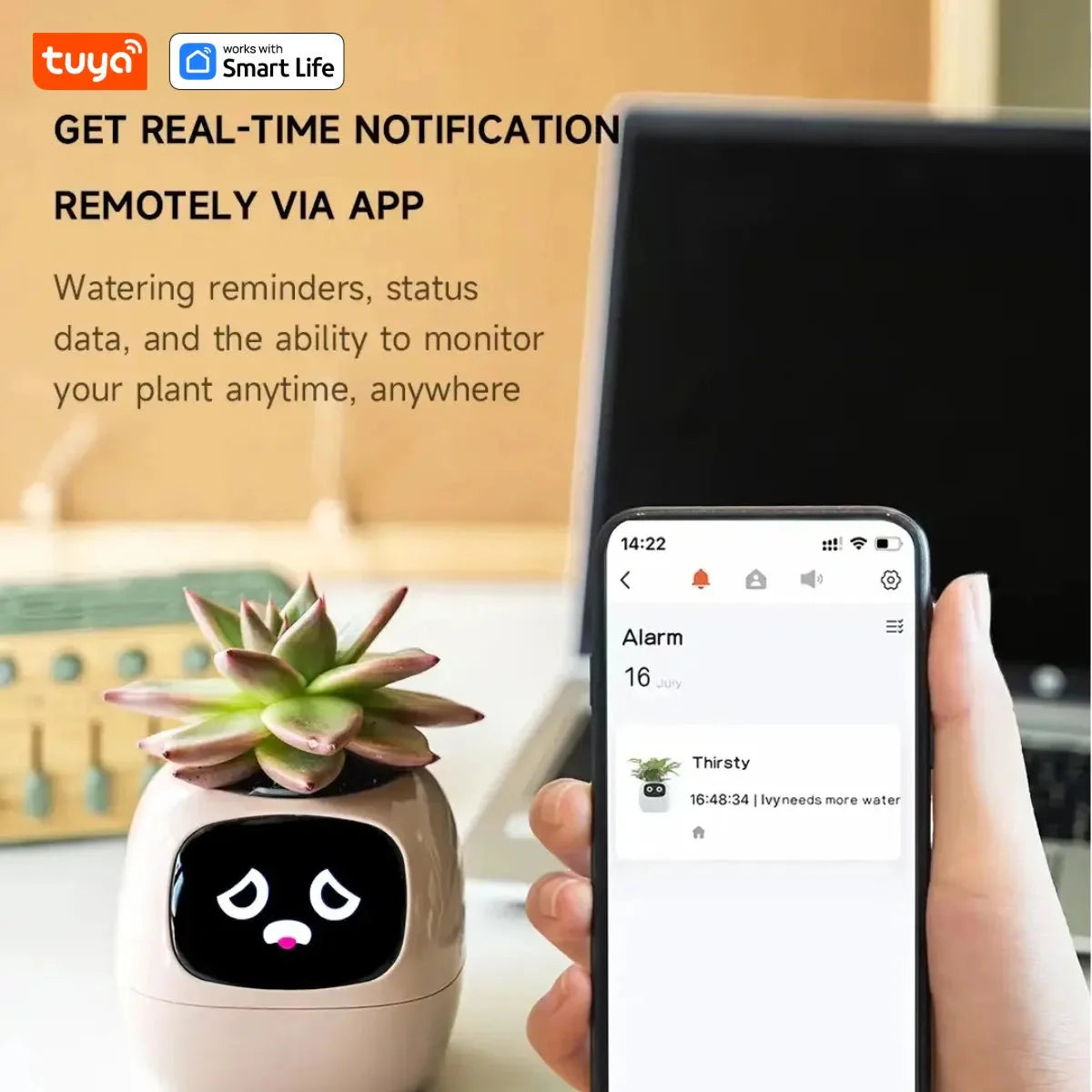 Tuya Ivy Smart Planter,Endless Fun Over 49 Rich Expressions,7 smart sensors,AI Chips Make Raising Plants Easy and Fun by MAIDEN-ART