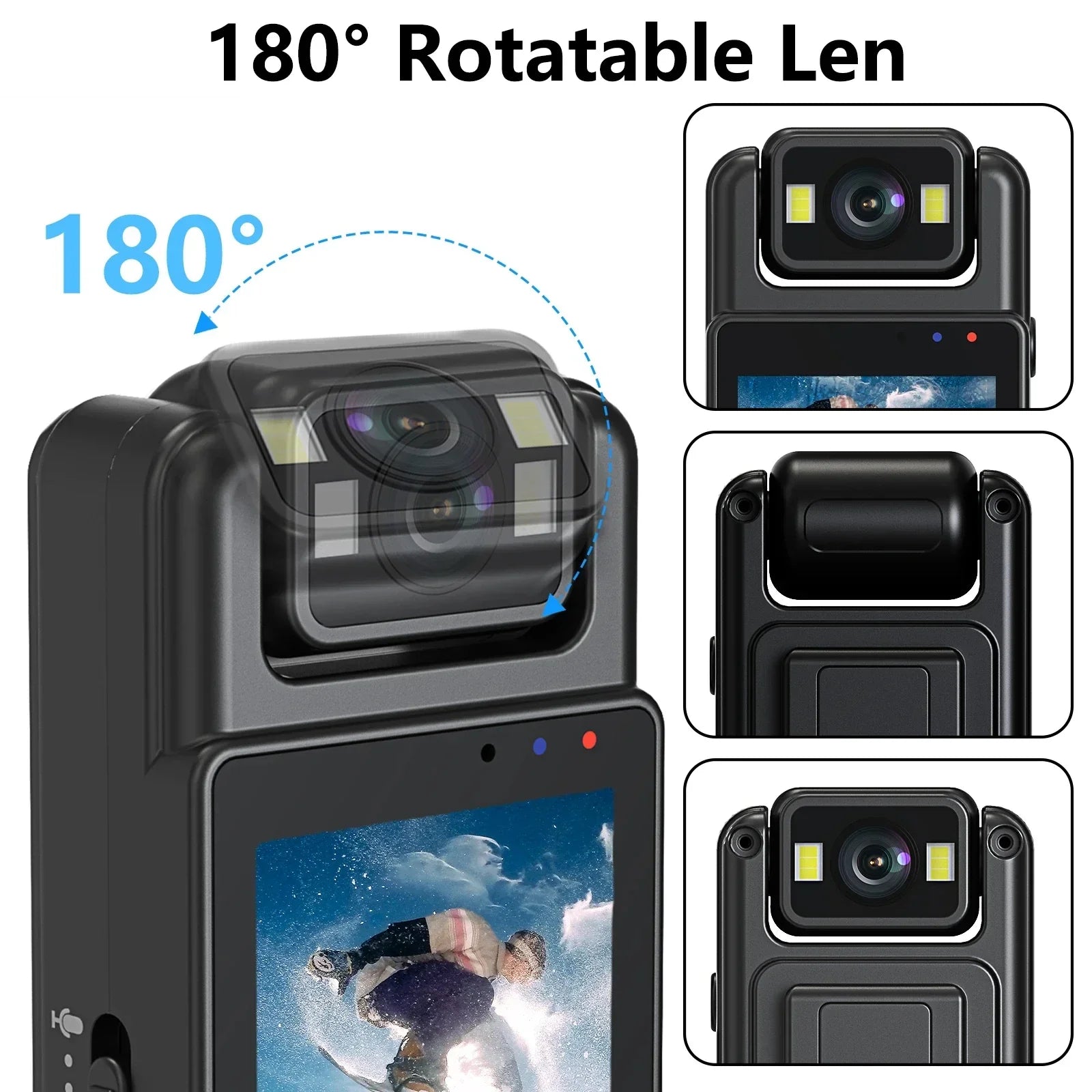 Mini 1080P Body Camera Digital with 64GB Black by OBA
