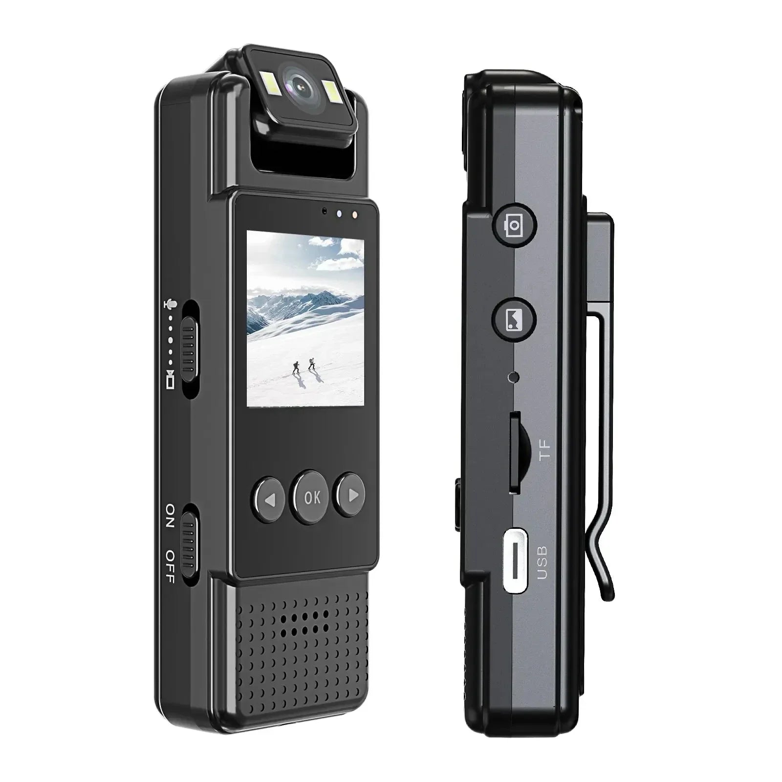 Mini 1080P Body Camera Digital with 64GB Black by OBA