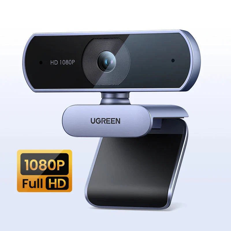 1080P HD Webcam Dual Mics Auto Light Correction Black by OBA