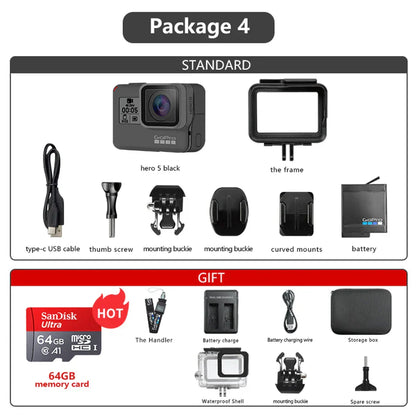 4K Ultra HD Sports Camera 64GB Included Black by OBA