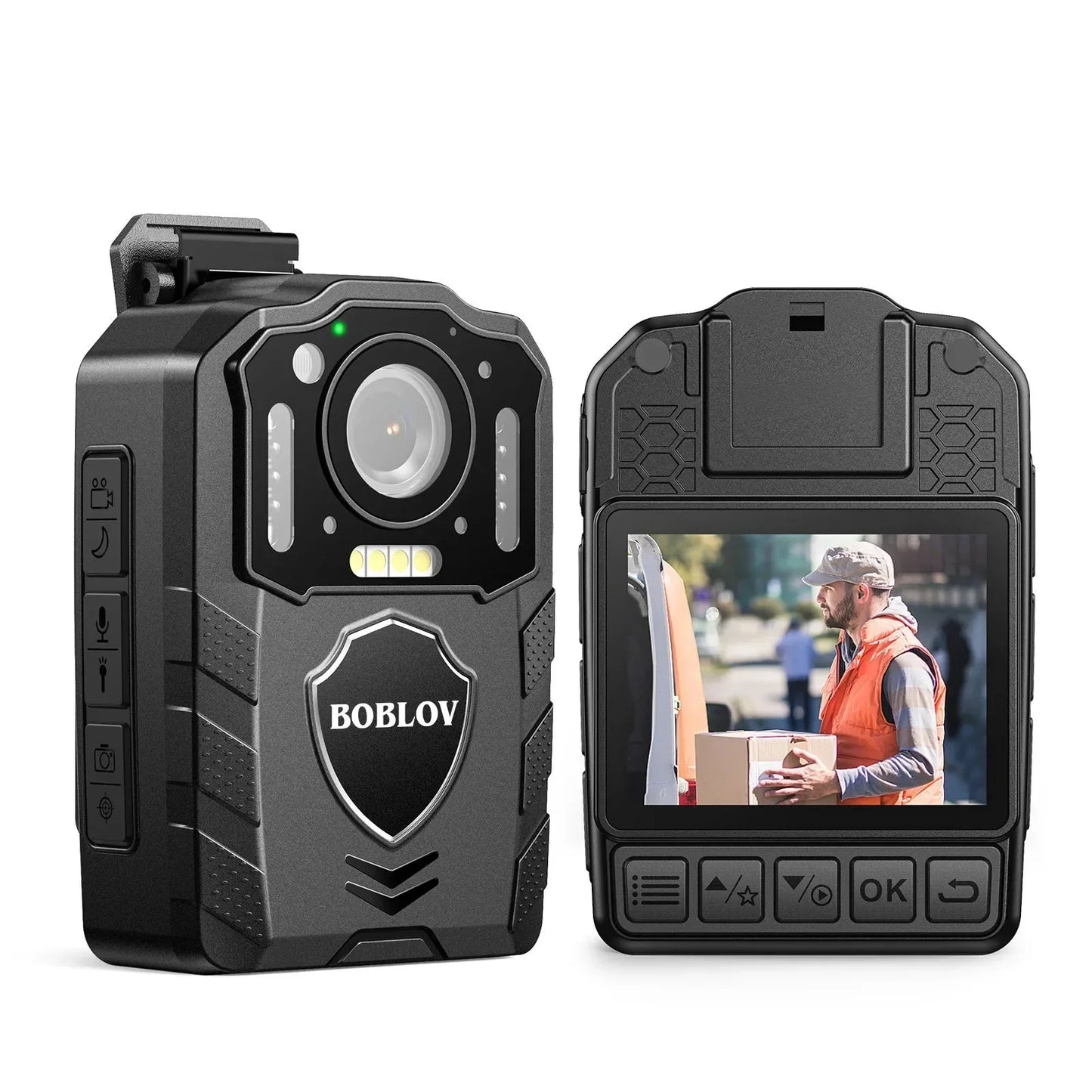 1080P Body Camera with 13-Hour Recording 64GB Black by OBA