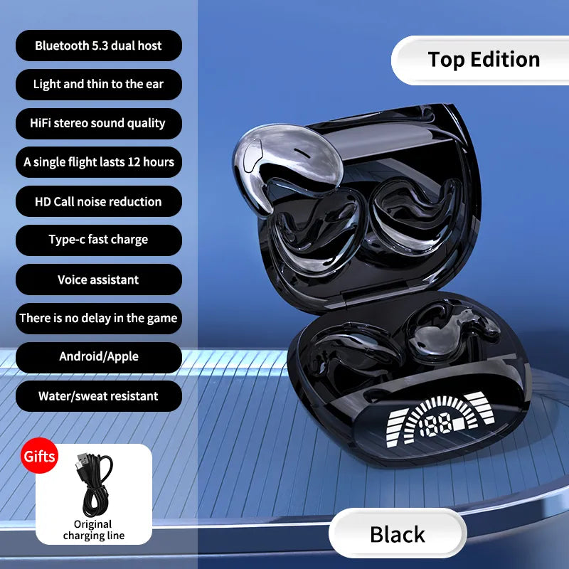 Mini Noise Cancelling TWS Wireless Sports Headphones with Bluetooth 5.3 by OBA