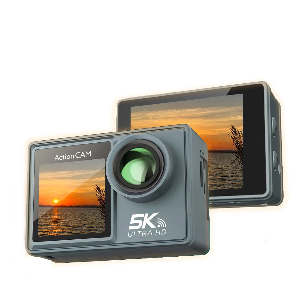 5K Ultra HD Action Camera with Electronic Stabilization Grey by OBA