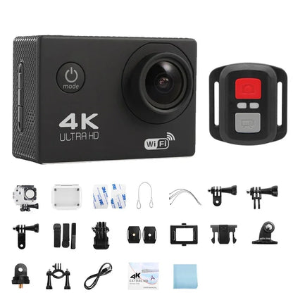 4K Sports Action Camera 30M Waterproof Black by OBA