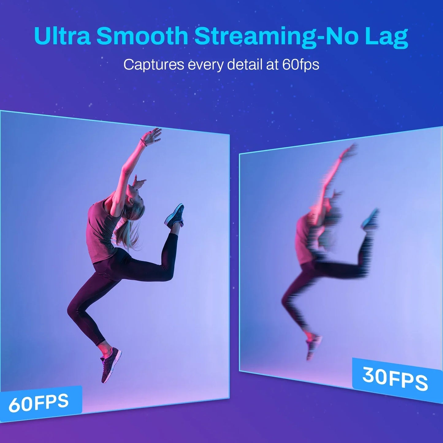 4K Webcam with Tripod Autofocus Streaming Black by OBA