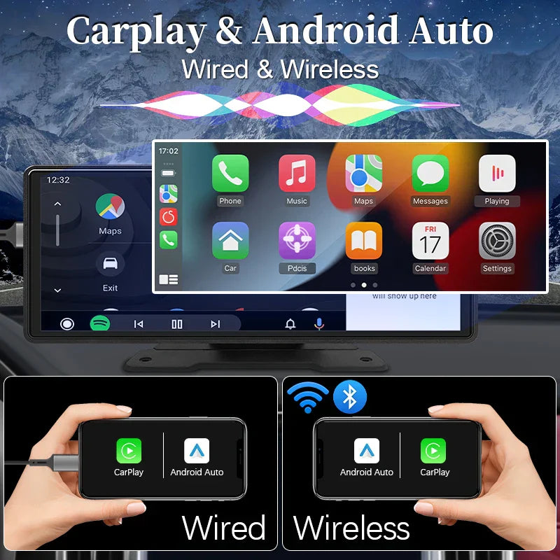 Universal Wireless Carplay Android Auto Car Screen by OBA