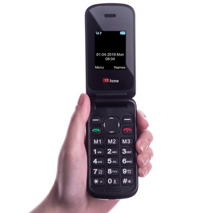 Returned Resale - TTfone TT140 Red Flip Folding Phone with USB Cable, Vodafone Pay As You Go by TTfone