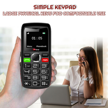 TTfone TT880 Easy-to-Use Big Button Mobile with O2 Pay As You Go SIM, USB C Cable by TTfone