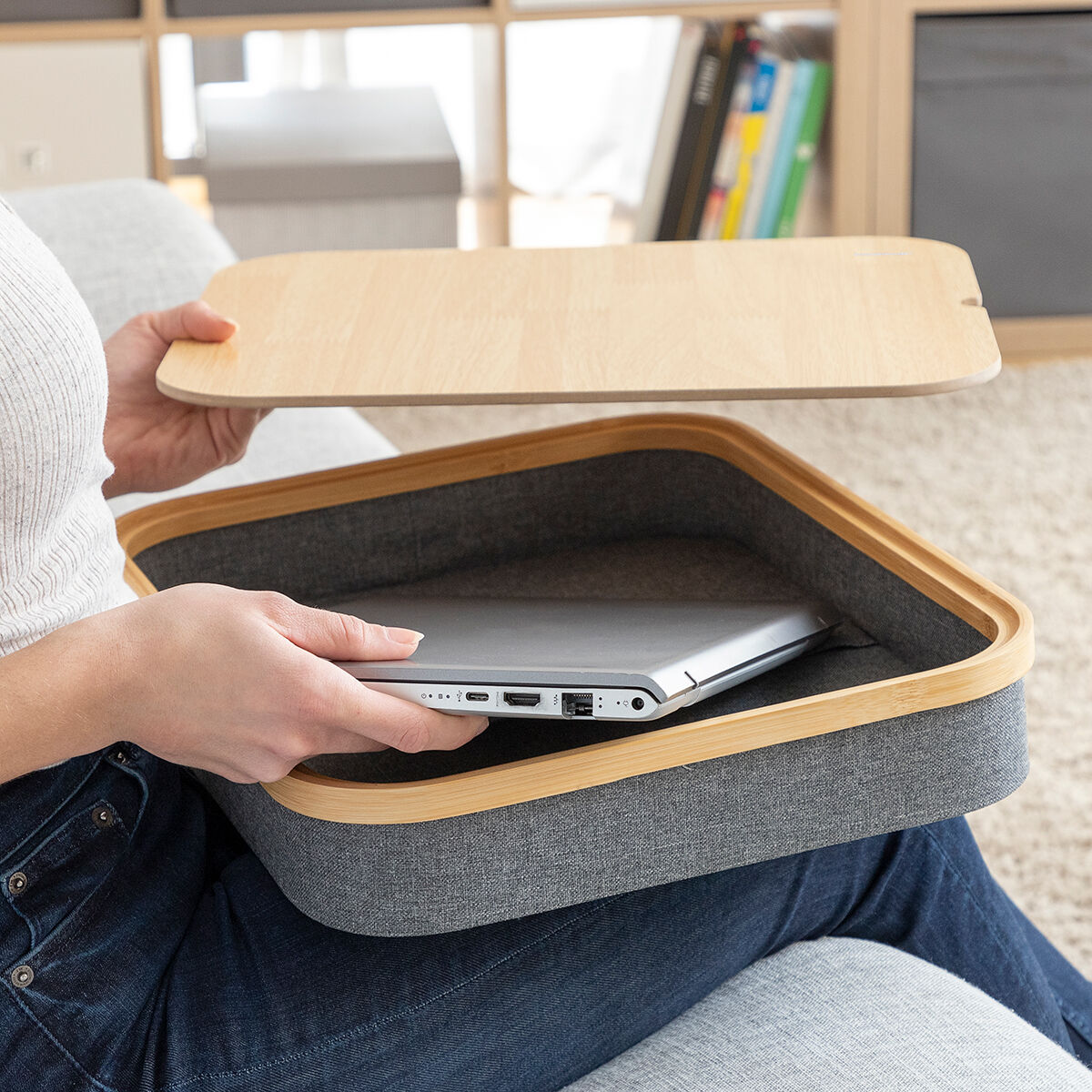 Portable Laptop Desk with Storage Tray Larage InnovaGoods by InnovaGoods
