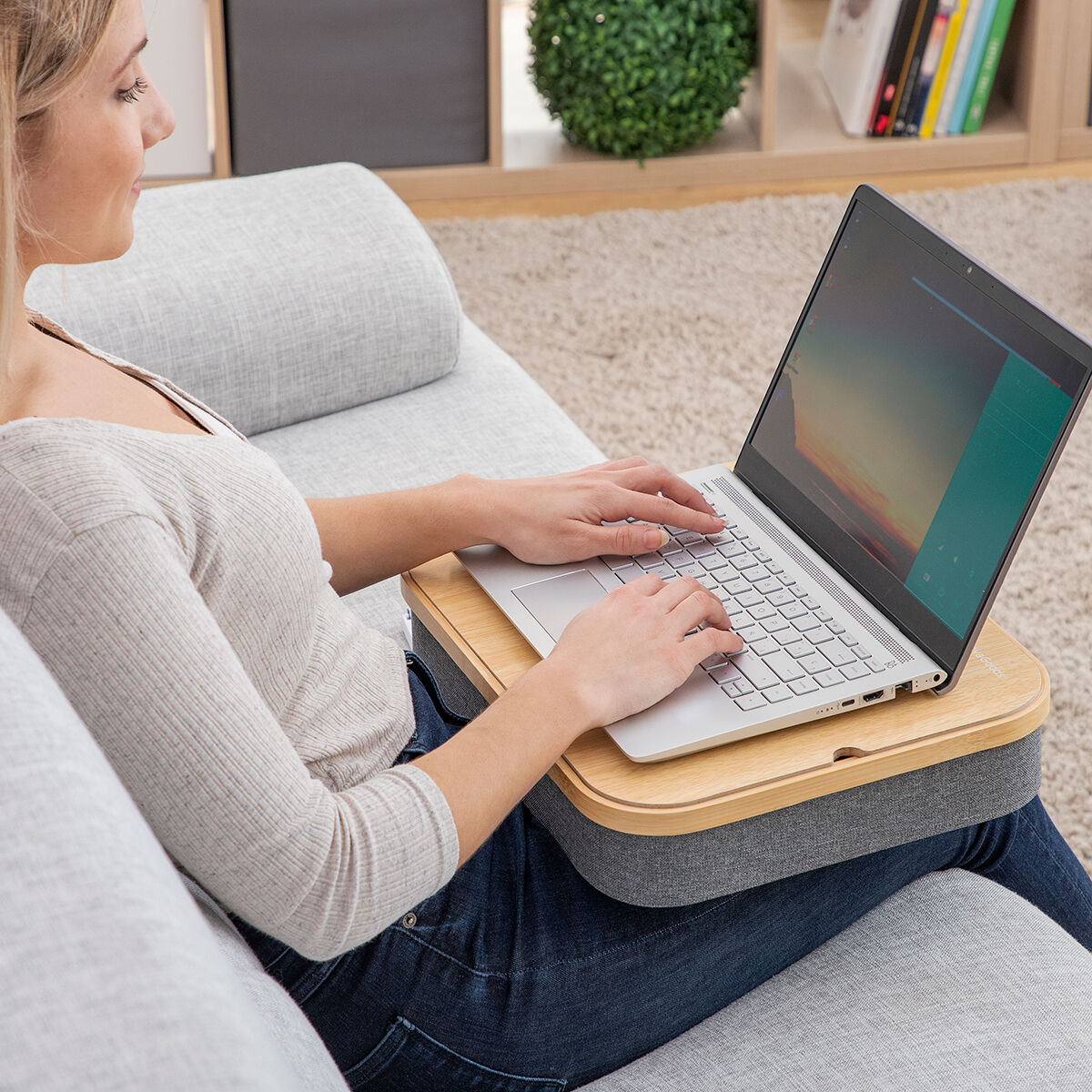 Portable Laptop Desk with Storage Tray Larage InnovaGoods by InnovaGoods