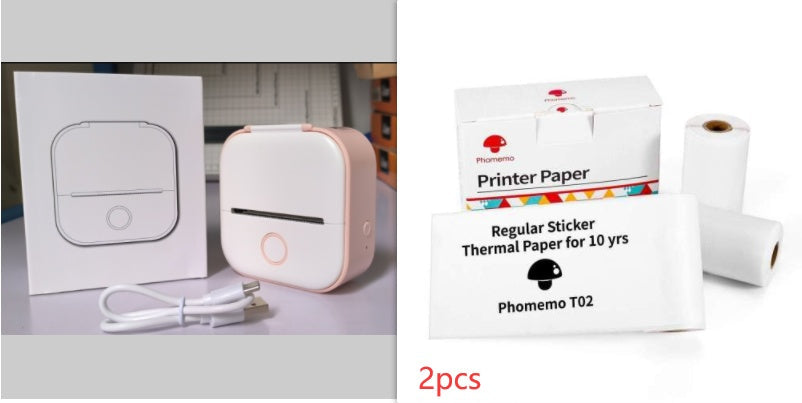 Portable Mini Thermal Label Printer Home Photo Printer Student Wrong Question Printer Bluetooth-compatible Mini Label Printer Price Tag by Maiden-Art