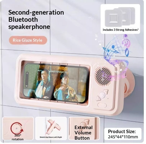 Supporto Telefono Doccia Impermeabile con Speaker Bluetooth - Rendtronics