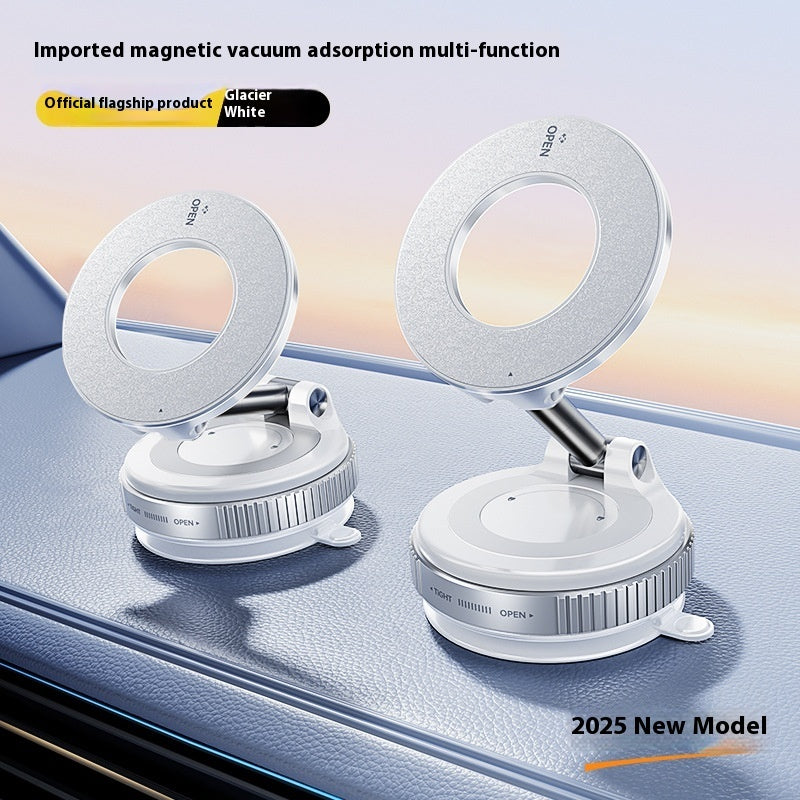 Magnetic Phone Holder With Vacuum Suction Foldable Adjustable Car Mount Magnetic Bracket Suction Nonslip For Busy Commuters - Rendtronics