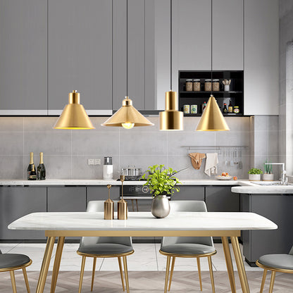 Lampadario Dorato Post-Moderno per Soggiorno - Rendtronics