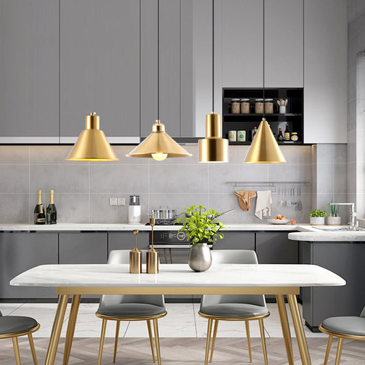 Lampadario Dorato Post-Moderno per Soggiorno - Rendtronics