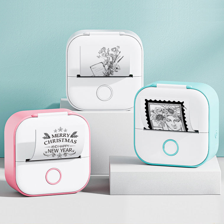 Portable Mini Thermal Label Printer Home Photo Printer Student Wrong Question Printer Bluetooth-compatible Mini Label Printer Price Tag - Rendtronics