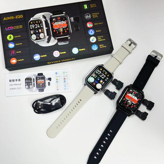 Smart Bluetooth Earbuds Multi-functional High-tech Smartwatch For Calls And Music - Rendtronics