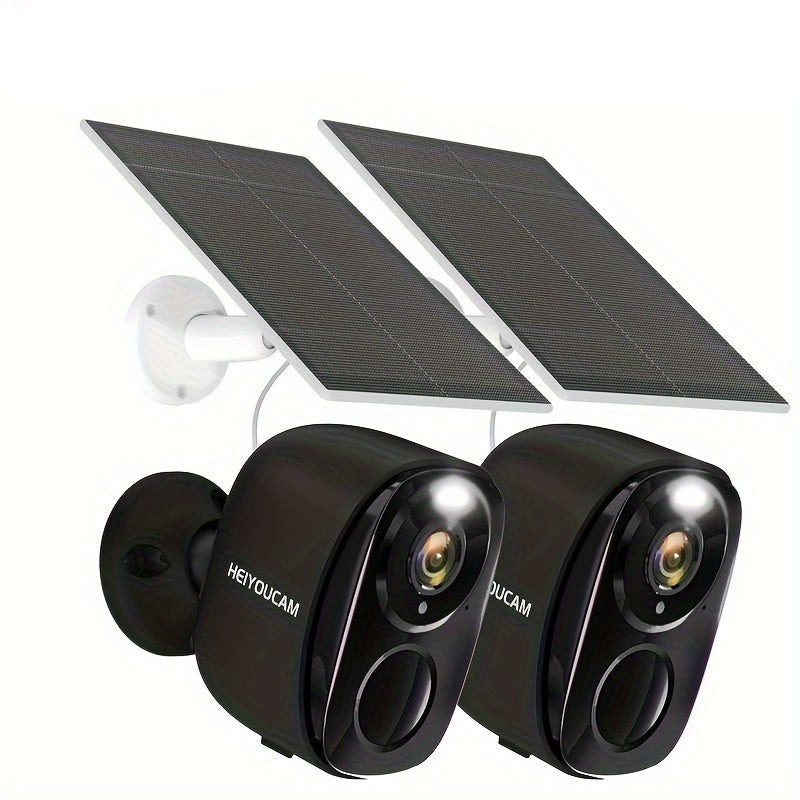 2 Set Wireless Solar Security Camera 3MP Outdoor by TM