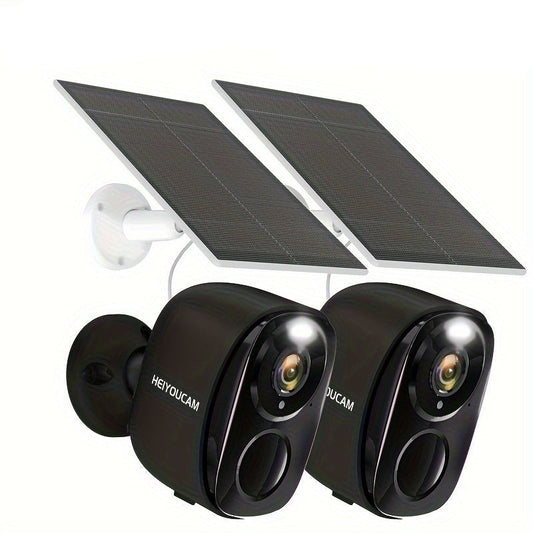 2 Set Wireless Solar Security Camera 3MP Outdoor by TM