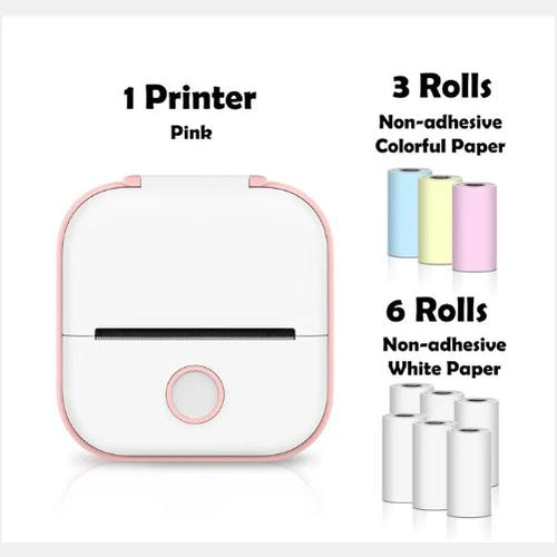Portable Mini Thermal Label Printer Home Photo Printer Student Wrong Question Printer Bluetooth-compatible Mini Label Printer Price Tag by Maiden-Art