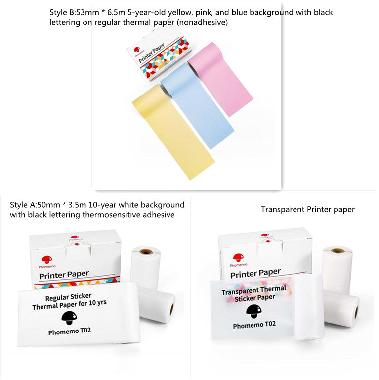 Portable Mini Thermal Label Printer Home Photo Printer Student Wrong Question Printer Bluetooth-compatible Mini Label Printer Price Tag - Rendtronics