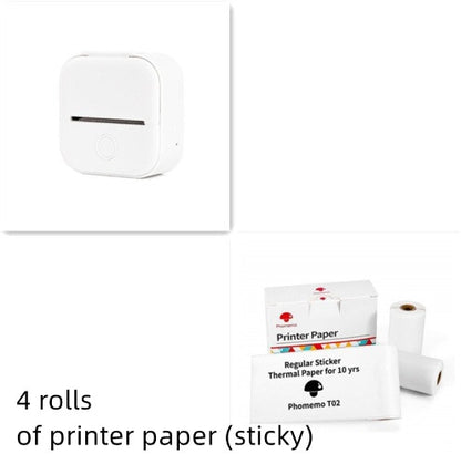 Portable Mini Thermal Label Printer Home Photo Printer Student Wrong Question Printer Bluetooth-compatible Mini Label Printer Price Tag - Rendtronics