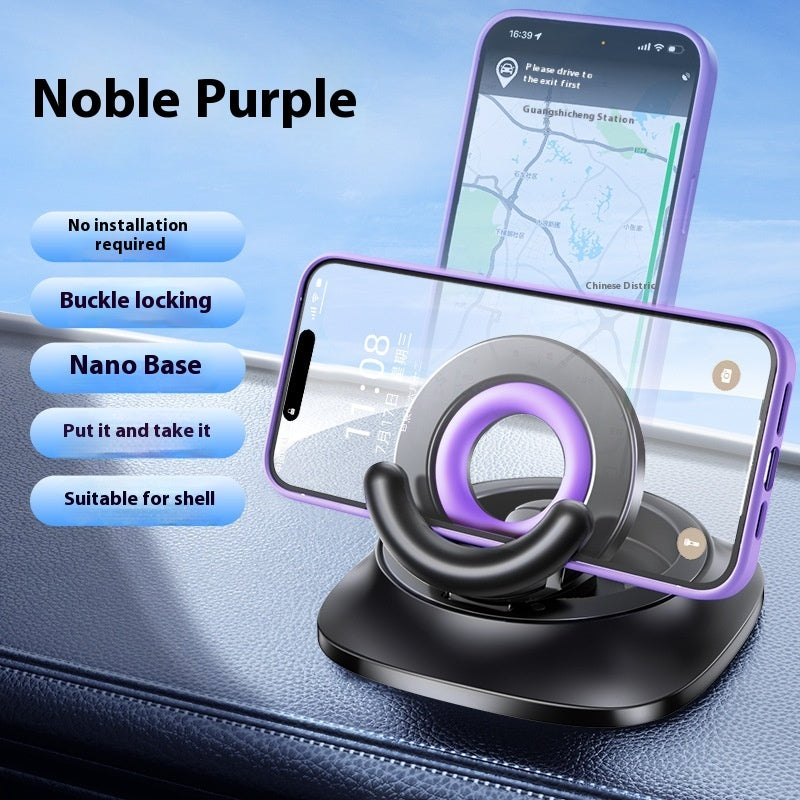 Magnetic Phone Holder With Vacuum Suction Foldable Adjustable Car Mount Magnetic Bracket Suction Nonslip For Busy Commuters - Rendtronics