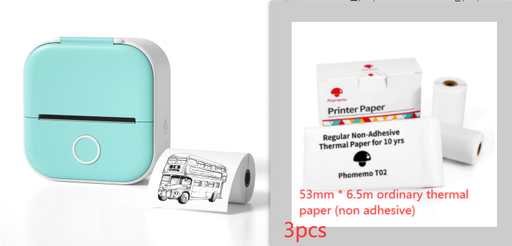 Portable Mini Thermal Label Printer Home Photo Printer Student Wrong Question Printer Bluetooth-compatible Mini Label Printer Price Tag by Maiden-Art