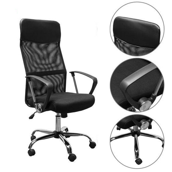 Ergonomikus irodai szék magasított háttámlával - fekete by Timelesstools