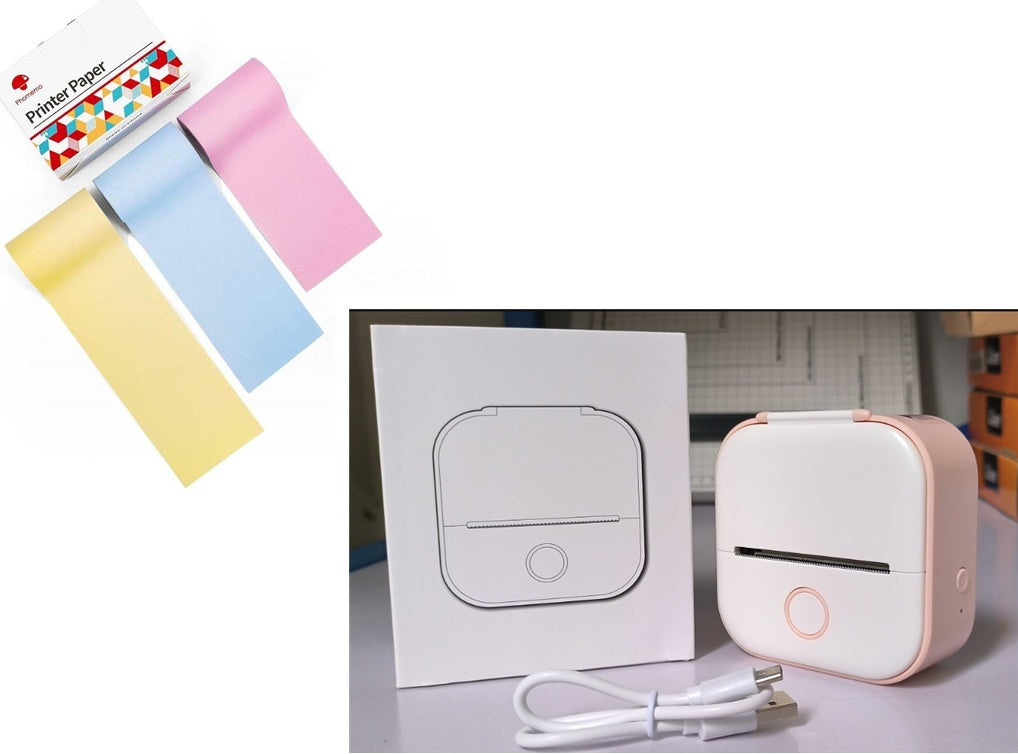 Portable Mini Thermal Label Printer Home Photo Printer Student Wrong Question Printer Bluetooth-compatible Mini Label Printer Price Tag - Rendtronics