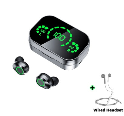 YD03 Wireless Bluetooth-compatible Headset TWS Large Screen Smart Digital Display In Ear Breathing Light - Rendtronics