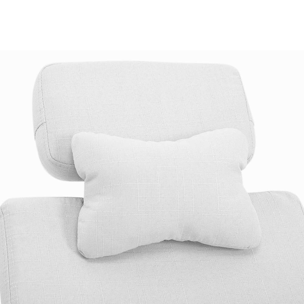Krzesło biurowe obrotowe z zagłówkiem - w kilku rodzajach-białe by Timelesstools