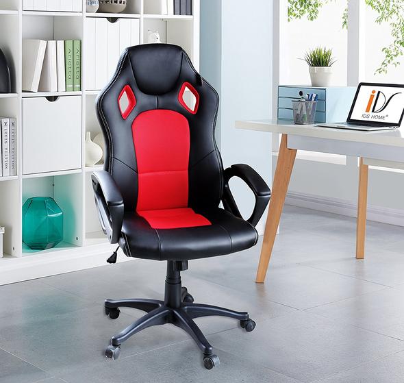 Scaun gamer Basic cu spatar color, Rosu by Timelesstools