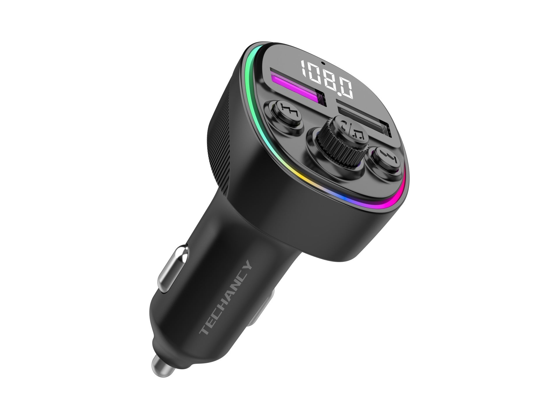 Techancy Transmissor Fm Para Automóvel TE0870, Carregamento Rápido Pd De 30 W, Reprodução De Música Mp3, Entrada De 12-24 V by Techancy