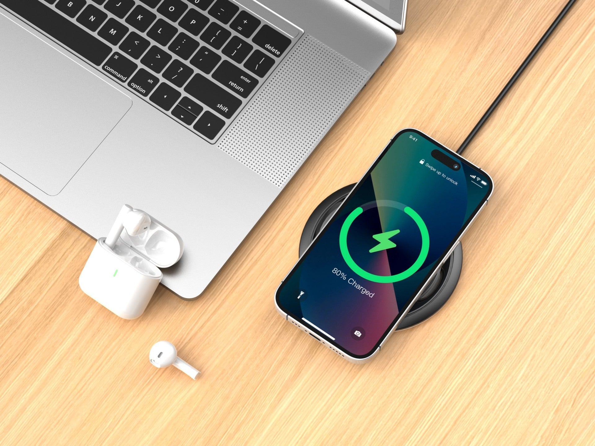 Techancy Carregador sem fio 15W TF2799, compatível com várias marcas de smartphones, carga rápida e segura, leve e portátil by Techancy