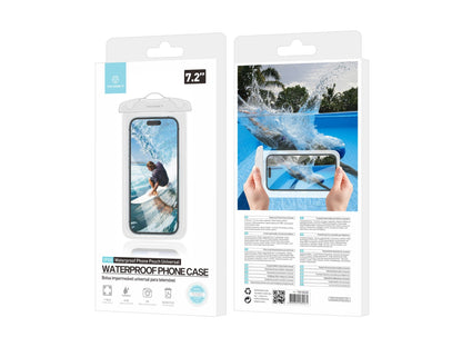 Techancy Capa De Telemóvel À Prova De Água Branca TU7453. Capacidade Extra Grande De 7,2 Polegadas, À Prova De Água Ipx8. by Techancy