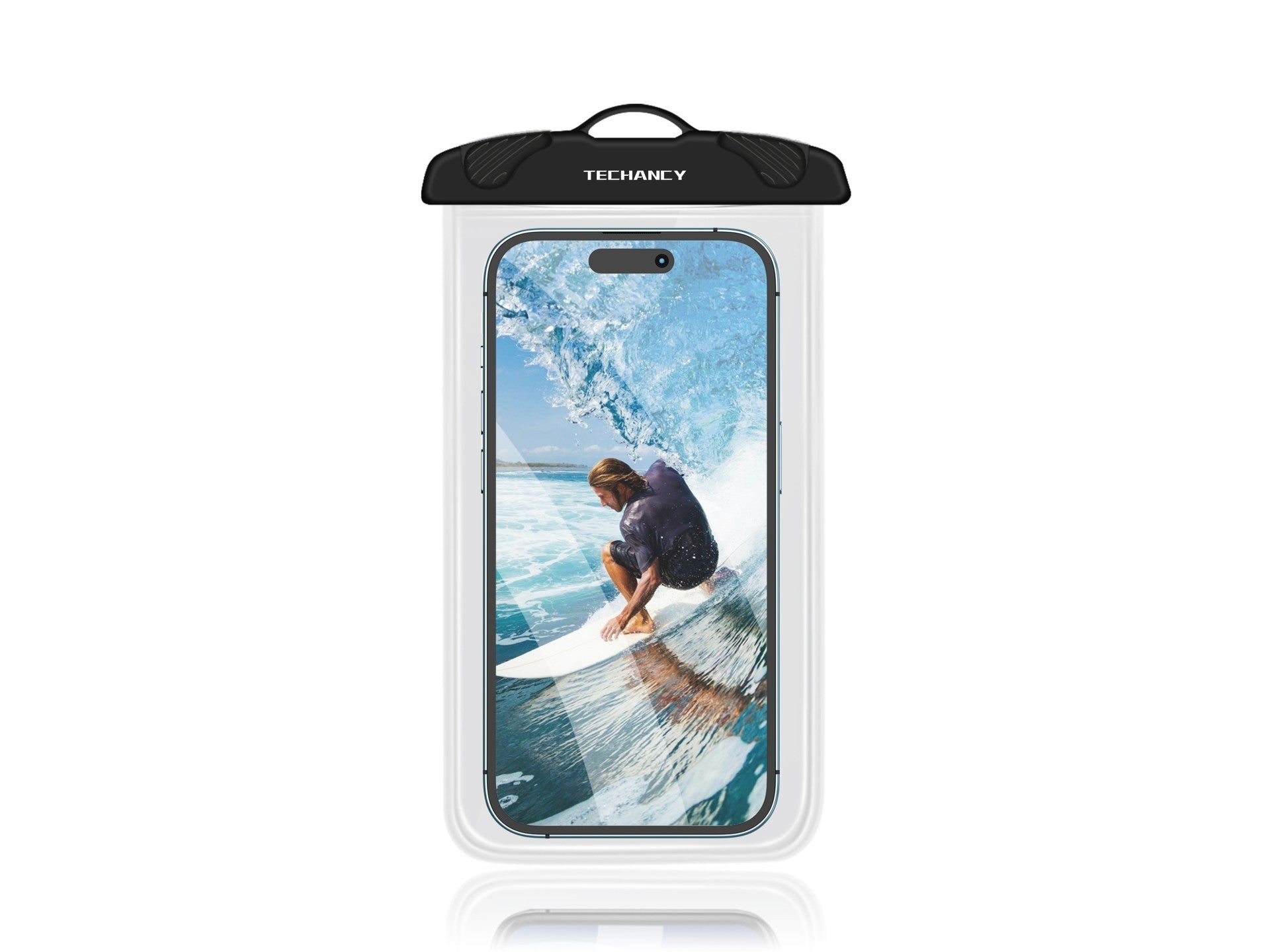 Techancy Capa De Telemóvel À Prova De Água Preta TU7453. Capacidade Extra Grande De 7,2 Polegadas, À Prova De Água Ipx8. by Techancy
