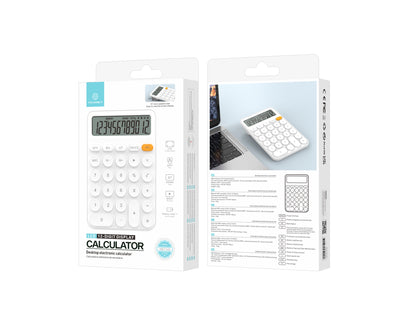 Techancy Calculadora escritorio MK1165 LCD 12 digitos com funcoes MRC GT MU e tecla CE clara Branco by Techancy