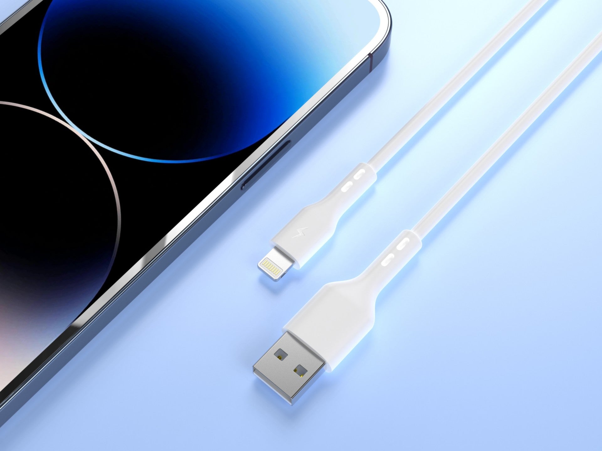 Techancy Fast Charge Cabo de Dados Usb-Lightning TB1774, 1m, 5a Super Fast Charge, Transferência De Dados, Branco by Techancy