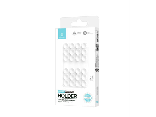 Techancy Suporte com Ventosas de Silicone TZ6303 Forte Aderencia Reutilizavel Estavel Antiderrapante para Telemovel e Tablet Branco by Techancy