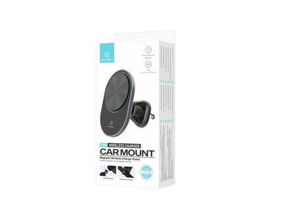 Techancy Suporte Magnético Para Telemóvel Com Carregador Sem Fios TF2798 Preto, Compatível Com Magsafe, Carregamento Sem Fios De 15 W by Techancy