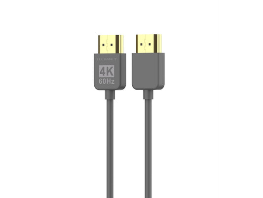 Techancy Cabo de vídeo HDMI 4K TL7292 , 1.5m, cinza, suporta 4K@60Hz, ideal para computadores, televisões e projetores by Techancy
