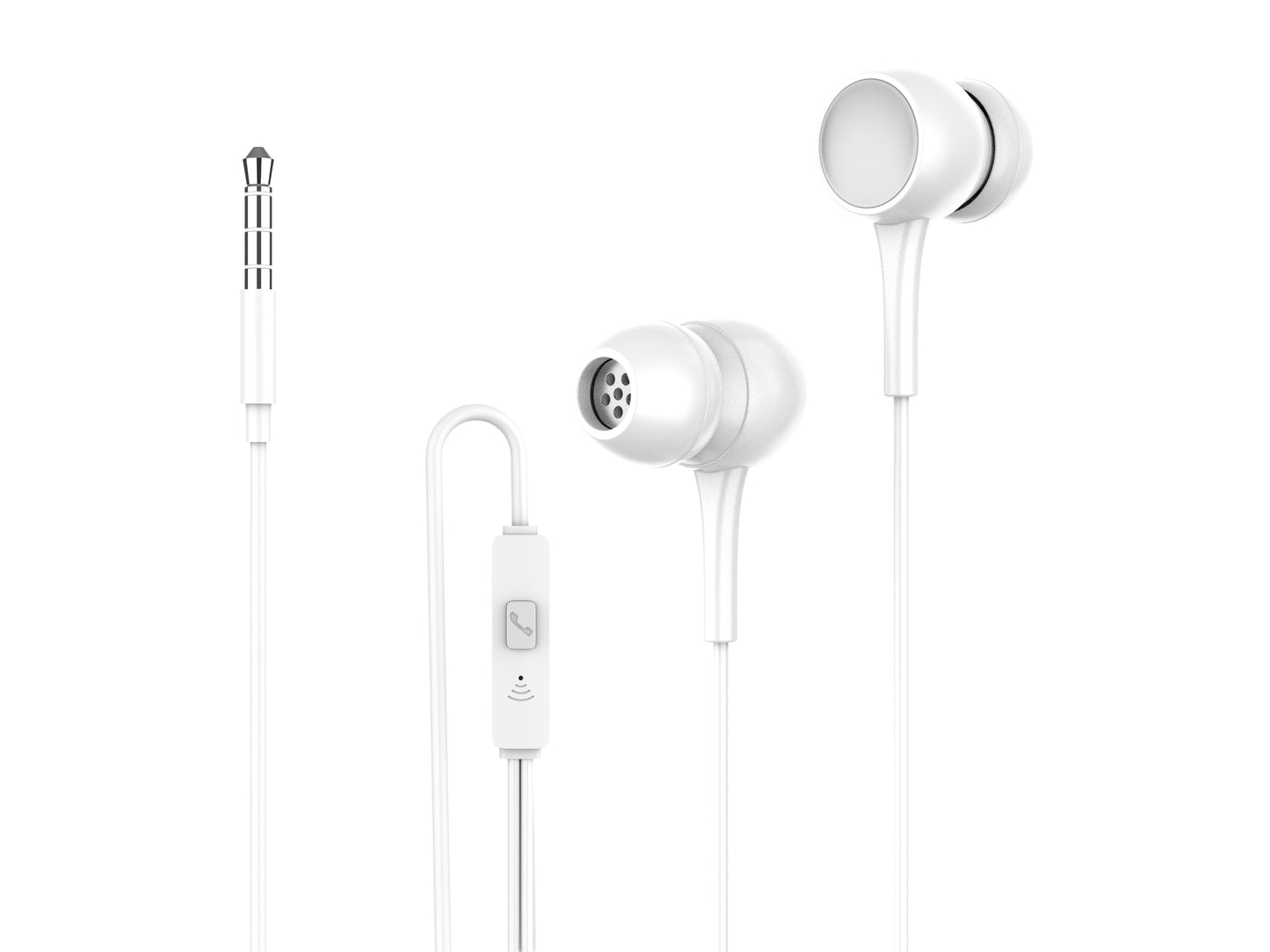 Techancy Auscultadores Intra-Auriculares Com Fios Brancos 1,2 M TD8057, Tomada De 3,5 Mm Compatível Com Telemóveis/Pc/Mp3, Etc. by Techancy