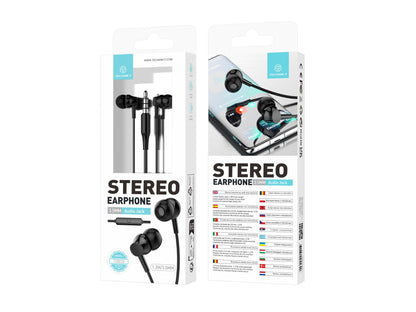 Techancy Auscultadores Intra-Auriculares Brancos 1,2 M TD8028, Com Controlo De Volume Do Microfone, Conetor De 3,5 Mm by Techancy