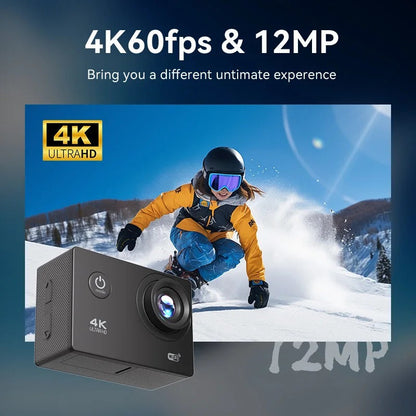 4K Sports Action Camera with WiFi Mini Cam Black by OBA