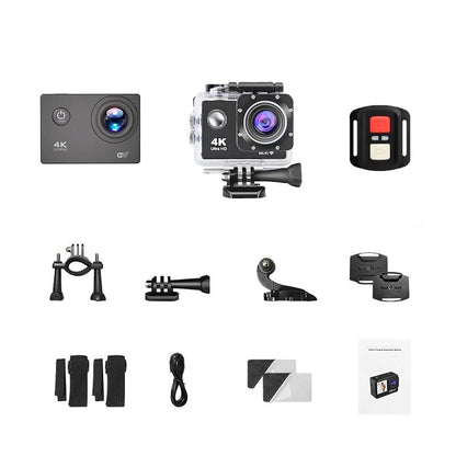 4K Sports Action Camera with WiFi Mini Cam Black by OBA